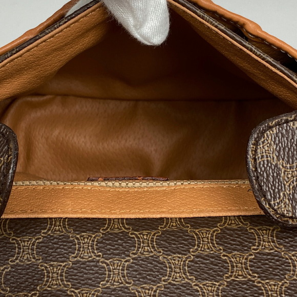 Celine Macadam Pattern All Over Diagonal Shoulder Bag Brown - Picture 6 of 6